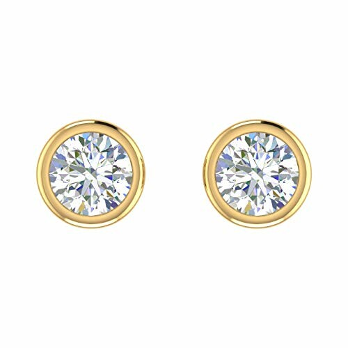 Pair of gold diamond stud earrings